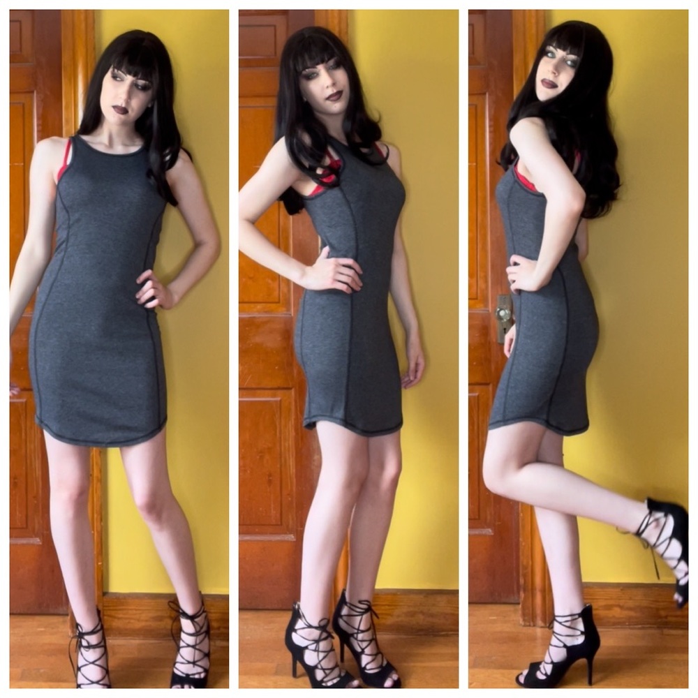 Gray Tank Racerback Dress - Picture 7 of 16